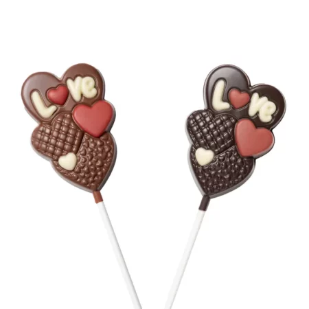 Sucette love en chocolat au lait 25g