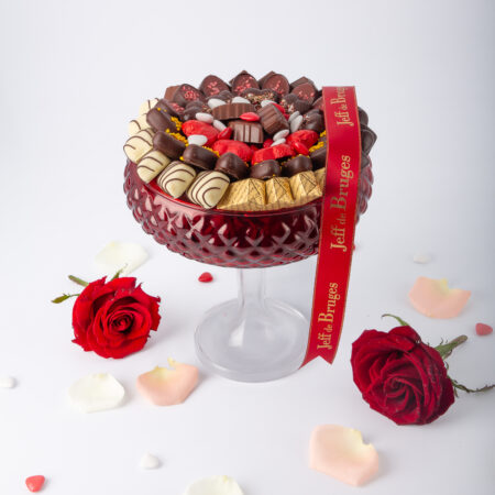 Bol rouge avec pied MM  500g