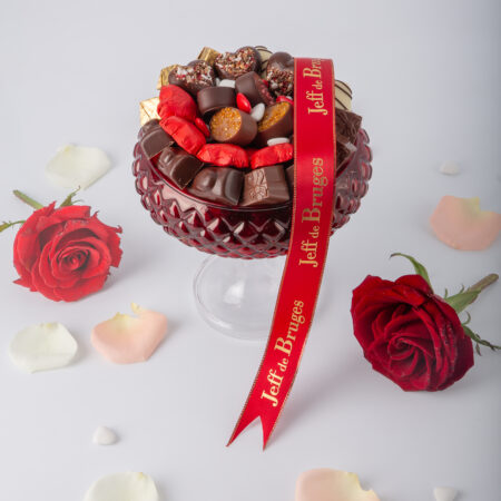 Bol rouge avec pied PM  250g