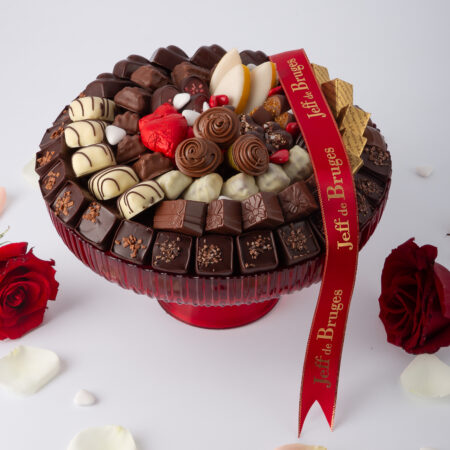 COUPE SUR PIED EN VERRE ROUGE MM 750g