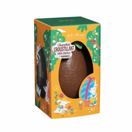 Oeuf croustillant en chocolat au lait garni- 13 cm