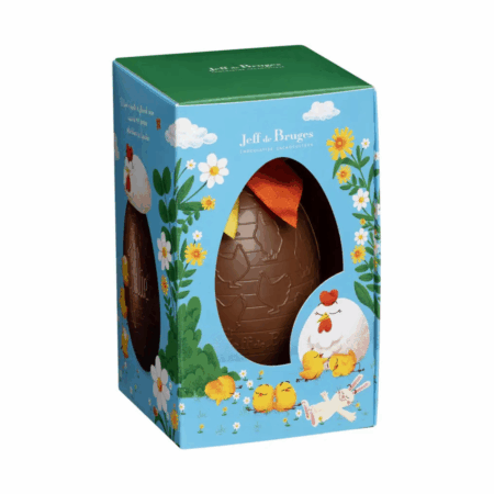 Oeuf en chocolat au lait ou blanc garni – 10 cm