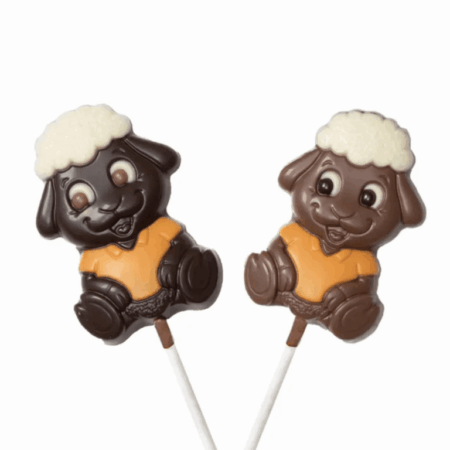 Sucette mouton Loïc en chocolat