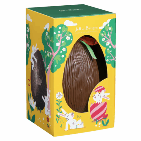 Oeuf en chocolat au lait ou noir garni – 20 cm